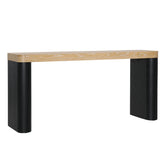 Price Black and Natural Console Table